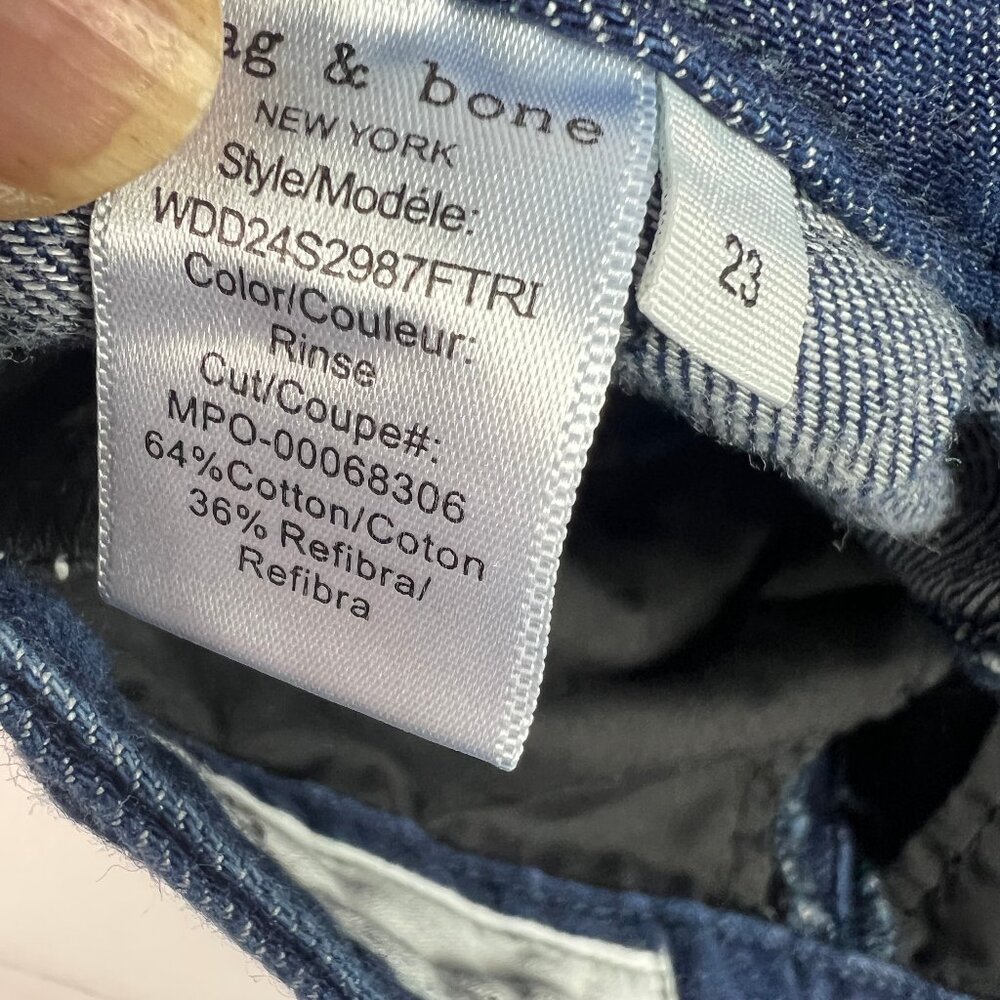 Rag & Bone Jean Women 25x28* Cassidy High Rise Wide Leg Cargo Blue Denim Tag 23 - Picture 8 of 16